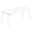 Rechthoekig bureau 180x80 Wit / onderstel Wit BANGKOK 
