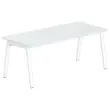 Rechthoekig bureau 180x80 Wit / onderstel Wit BANGKOK 