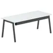 Rechthoekig bureau 180x80 Grijs / onderstel Antraciet BORN