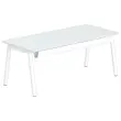Rechthoekig bureau 180x80 Grijs / onderstel Wit BORN 