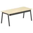 Rechthoekig bureau 180x80 Beuken / poot. Antraciet BANGKOK 