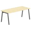 Rechthoekig bureau 180x80 Beuken / poot. Antraciet BANGKOK 