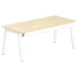 Rechthoekig bureau 180x80 Beuken / wit onderstel BANGKOK