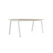 Rechthoekig bureau 180x80 Beuken / wit onderstel BANGKOK