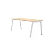Rechthoekig bureau 180x80 Beuken / wit onderstel BANGKOK
