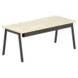 Rechthoekig bureau 180x80 Acacia Licht / onderstel Antraciet BANGKOK