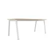 Rechthoekig bureau 180x80 Acacia Licht / witte poten BANGKOK