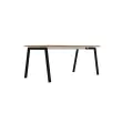 Rechthoekig bureau 180x80 Notenhout / onderstel Antraciet BANGKOK 