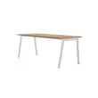 Rechthoekig bureau 180x80 Notelaar / wit onderstel BANGKOK 
