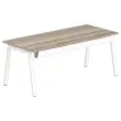 Rechthoekig bureau 180x80 Geaderd eiken / wit onderstel BANGKOK
