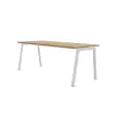 Rechthoekig bureau 180x80 Geaderd eiken / wit onderstel BANGKOK