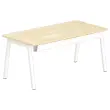 Rechthoekig bureau 160x80 Beuken / wit onderstel BANGKOK