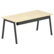 Rechthoekig bureau 160x80 Beuken / onderstel. Antraciet BANGKOK