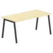 Rechthoekig bureau 160x80 Beuken / onderstel. Antraciet BANGKOK
