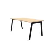 Rechthoekig bureau 160x80 Beuken / onderstel. Antraciet BANGKOK