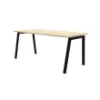 Rechthoekig bureau 160x80 Helder Acacia / onderstel Antraciet BANGKOK