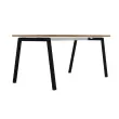 Rechthoekig bureau 160x80 Noten / voet. Antraciet BANGKOK