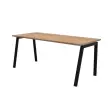 Rechthoekig bureau 160x80 Noten / voet. Antraciet BANGKOK