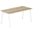 Rechthoekig bureau 160x80 Geaderd eiken / poot. Wit BANGKOK