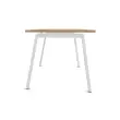Rechthoekig bureau 160x80 Geaderd eiken / poot. Wit BANGKOK