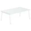 Rechthoekige tafel 200x120 Grijs / Onderstel Wit