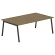 Rechthoekige tafel 200x120 Noten / Poten.Antraciet