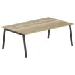 Rechthoekige tafel 200x120 Eiken met nerf / Poten.Antraciet