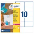 Laser afplaklabels AVERY 99,1 x 57 mm 25 v x 10 labels