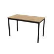 Modulaire rechthoekige tafel 120 x 60 eiken fineer / zwart