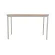 Modulaire rechthoekige tafel 120 x 60 eiken met nerf / alu