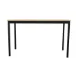 Rechthoekige modulaire tafel 120 x 60 acacia / zwart