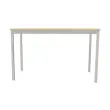 Modulaire rechthoekige tafel 120 x 60 acacia / alu 