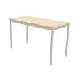 Modulaire rechthoekige tafel 120 x 60 acacia / alu 