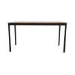 Rechthoekige modulaire tafel 140 x 70 eiken met nerf / zwart