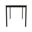 Rechthoekige modulaire tafel 140 x 70 eiken met nerf / zwart