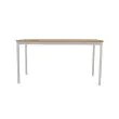 Modulaire rechthoekige tafel 140 x 70 eikenfineer / alu