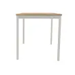 Modulaire rechthoekige tafel 140 x 70 eikenfineer / alu