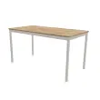Modulaire rechthoekige tafel 140 x 70 eikenfineer / alu