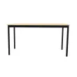 Rechthoekige modulaire tafel 140 x 70 acacia / zwart 