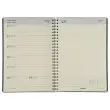 Weekagenda met spiraalbinding - Gelijnd - 14,8 x 21cm - Zwart - September tot december - BREPOLS