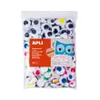 Zelfklevende beweegbare oogjes Apli - assorti kleuren - set van 600