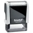 Witte stempel PRINTY 4910 zwarte inkt - 2 regels