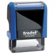 Blauwe stempel PRINTY 4910 zwarte inkt- 2 regels