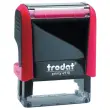 Rode stempel PRINTY 4910 zwarte inkt- 2 regels 