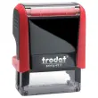Rode stempel PRINTY 4911 zwarte inkt- 4 regels 