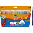 BIC KIDS kleurstiften met gemiddelde punt - uitwasbare inkt - assorti kleuren - set van 24