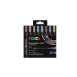 Watergedragen verfmarker PROCKEY - geurloos - middelgrote kegelvormige punt - assorti metallic kleuren - set van 8