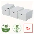 3 Opbergdozen Home - Maat L - Wit - ESSELTE