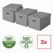 3 Opbergdozen Home - Maat L - Grijs - ESSELTE