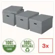 3 Opbergdozen Home - Maat L - Grijs - ESSELTE